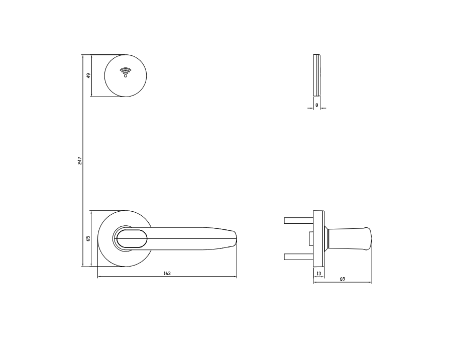 LOKS Glide installed on door